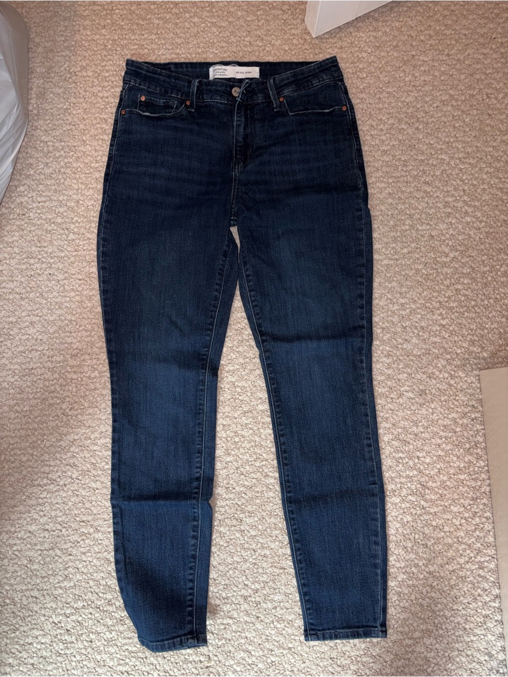 Signature by Levi Strauss Dark Blue Skinny Jeans
